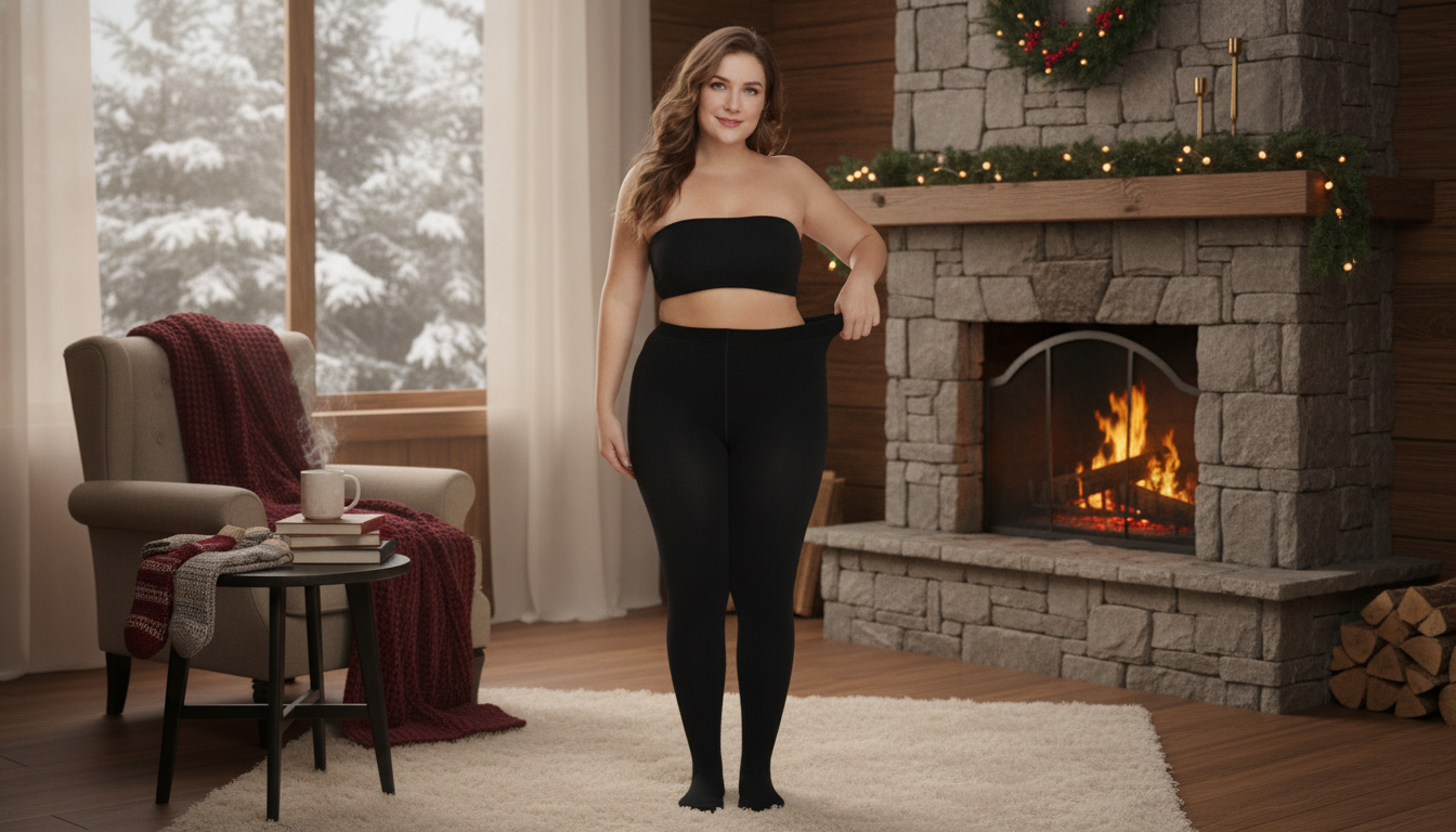 Plus Size Velvet-Lined Winter Tights: Warm Fit Guide